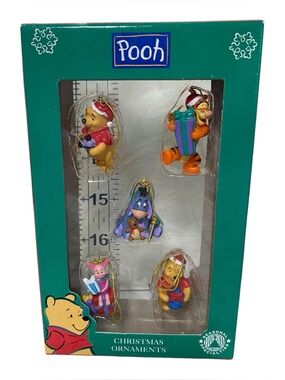 Winnie The Pooh Christmas Ornament Set Pooh Eeyore Tigger Piglet Miniature